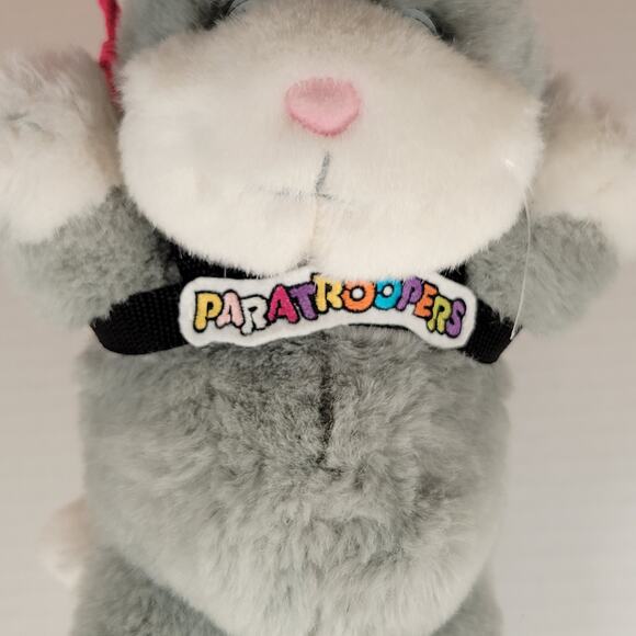 Paratroopers Plush Cat Toy, Colorful Parachute 12" Stuffed Animal Plushie VTG - Picture 7 of 16
